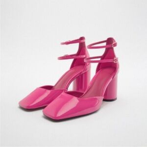 Zara Vibrant Pink Block Heels